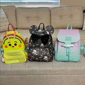 Disney Loungfly Colorful Kids Backpack Set